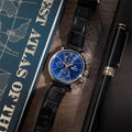 IWC Portofino Chronograph Blue Dial Black Leather Strap Watch for Men - IW391036
