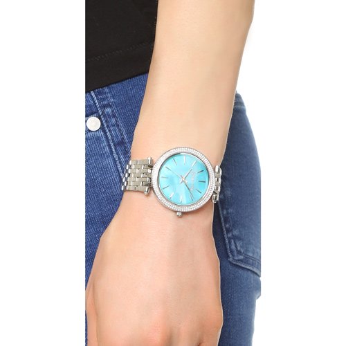 Michael Kors Darci Mother of Pearl Blue Dial Silver Steel Strap Watch for Women - MK3515
