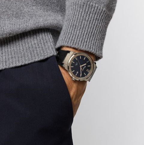 Salvatore Ferragamo F-80 Classic Black Dial Black Leather Strap Watch for Men - SFDT00219