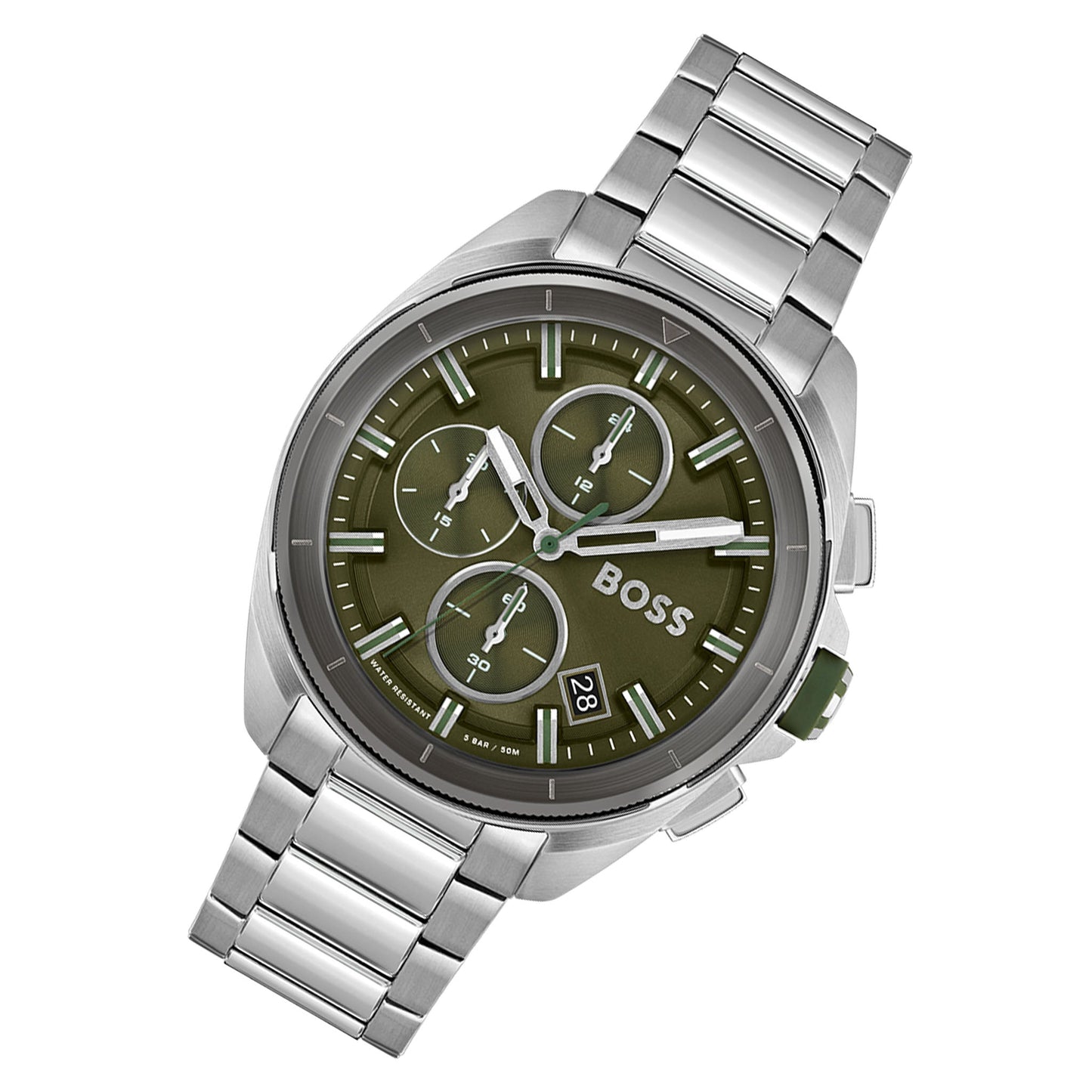 Hugo Boss Volane Grey Dial Silver Steel Strap Watch for Men - 1513951