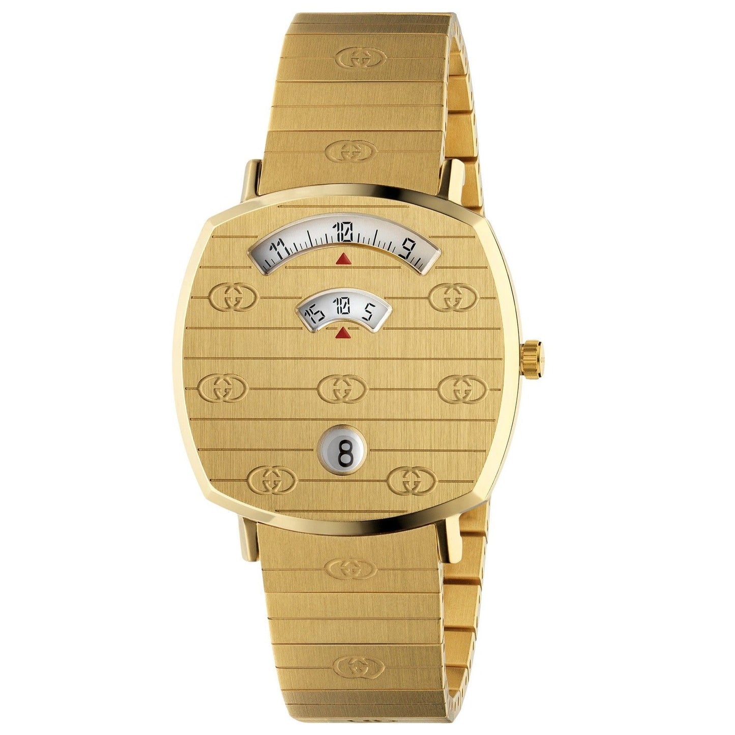 Gucci Grip Yellow Gold Dial Yellow Gold Steel Strap Unisex Watch - YA157403