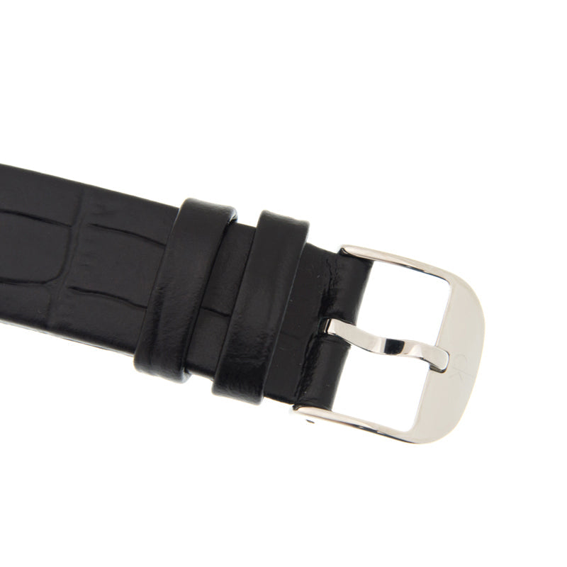Calvin Klein Skirt Black Dial Black Leather Strap Watch for Women - K2U231C1