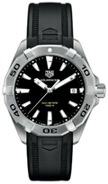 Tag Heuer Aquaracer Quartz Black Dial Black Rubber Strap Watch for Men - WBD1110.FT8021