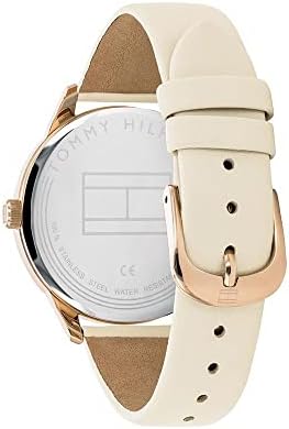 Tommy Hilfiger Brooke Quartz White Dial Cream Leather Strap Watch for Women - 1782022