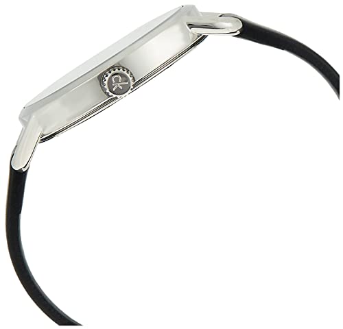 Calvin Klein Even Black Dial Black Leather Strap Watch for Women - K7B231CZ