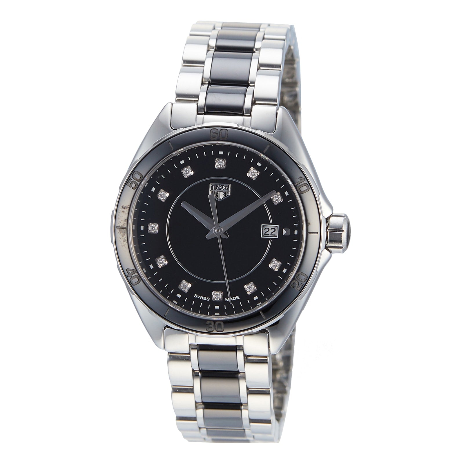 Tag Heuer Formula 1 Diamonds Black Dial Two Tone Steel Strap Watch for Women - WBJ141AB.BA0973