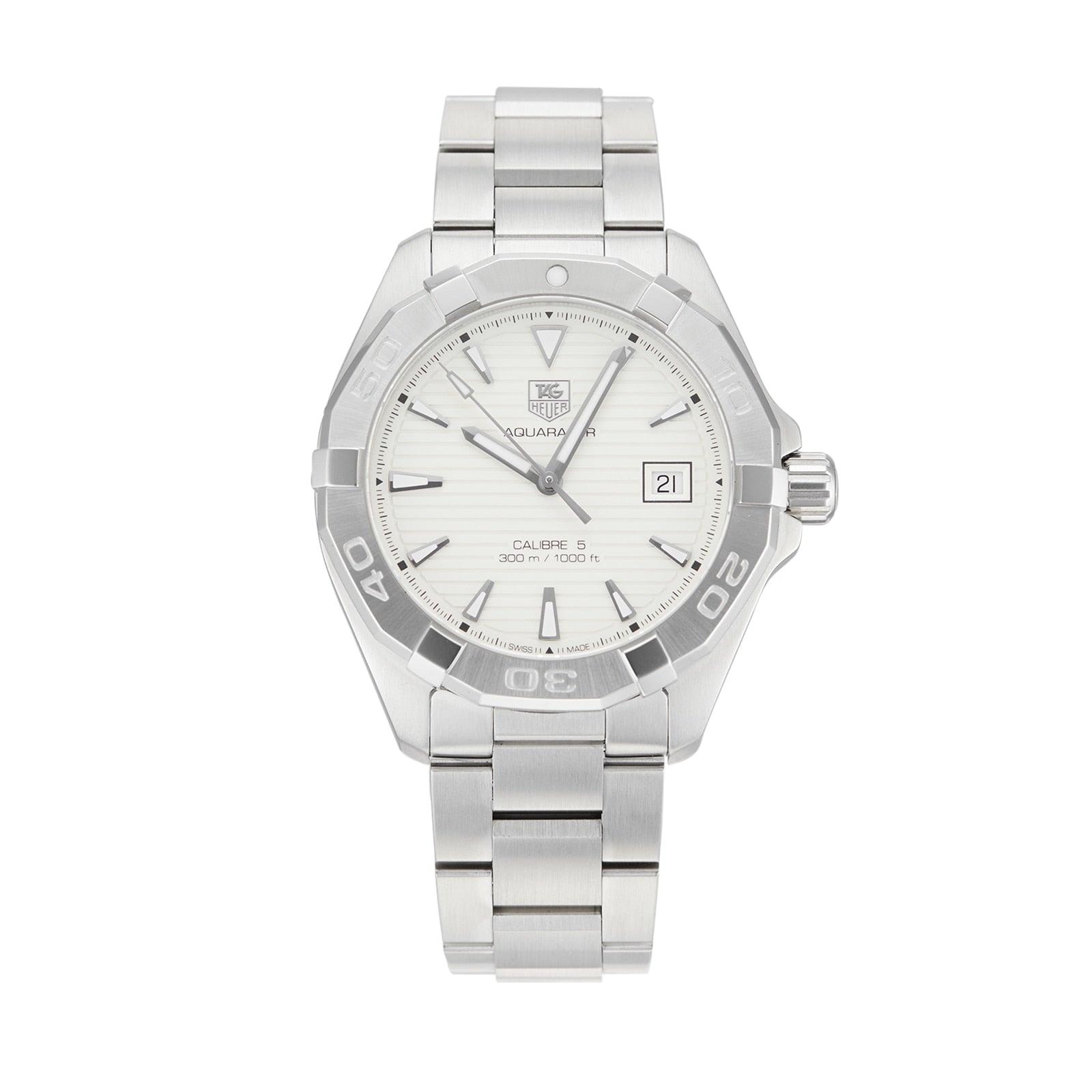 Tag Heuer Aquaracer White Dial Watch for Men - WAY2111.BA0928