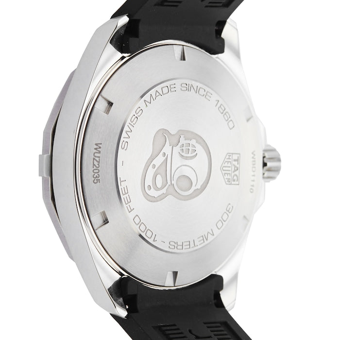 Tag Heuer Aquaracer Quartz Black Dial Black Rubber Strap Watch for Men - WBD1110.FT8021