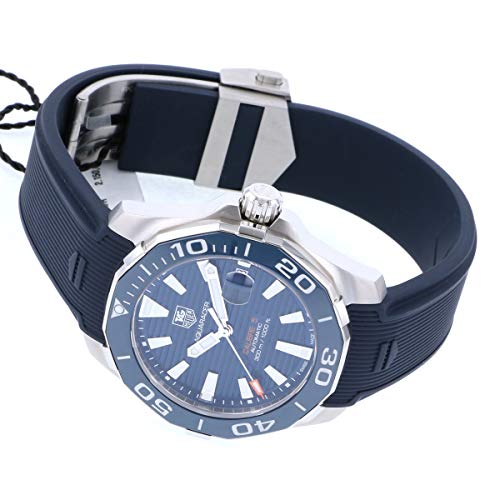 Tag Heuer Aquaracer Calibre 5 Blue Dial Blue Silicone Strap Watch for Men - WAY211C.FT6155