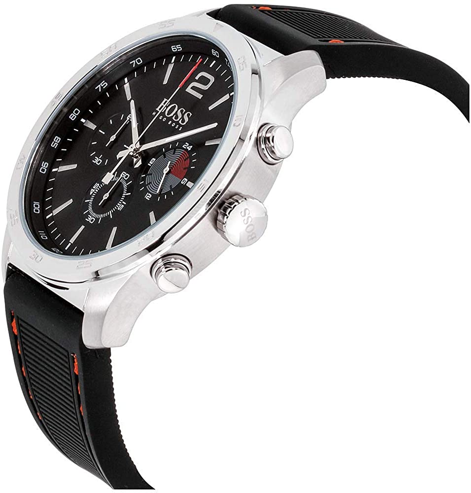 Hugo Boss Professional Black Dial Black Silicone Strap Watch for Men - 1513525