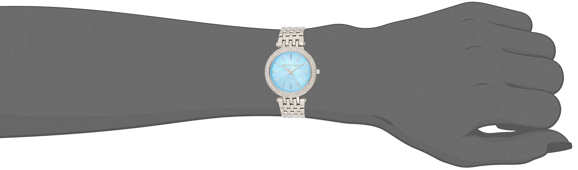 Michael Kors Darci Mother of Pearl Blue Dial Silver Steel Strap Watch for Women - MK3515