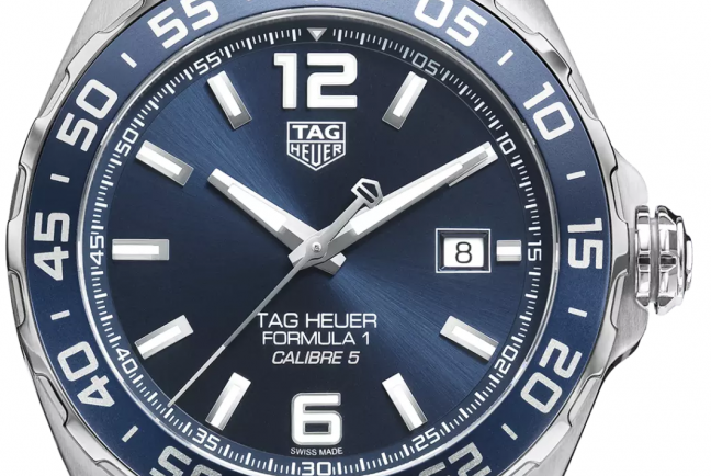 Tag Heuer Formula 1 Bucherer Blue Edition Blue Dial Blue Calfskin Strap Watch for Men - WAZ2015.FT8023