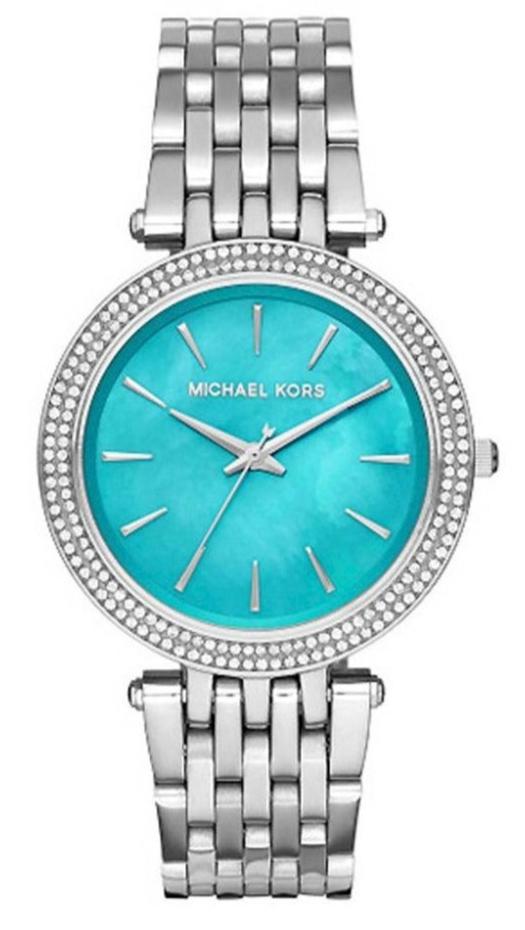 Michael Kors Darci Mother of Pearl Blue Dial Silver Steel Strap Watch for Women - MK3515