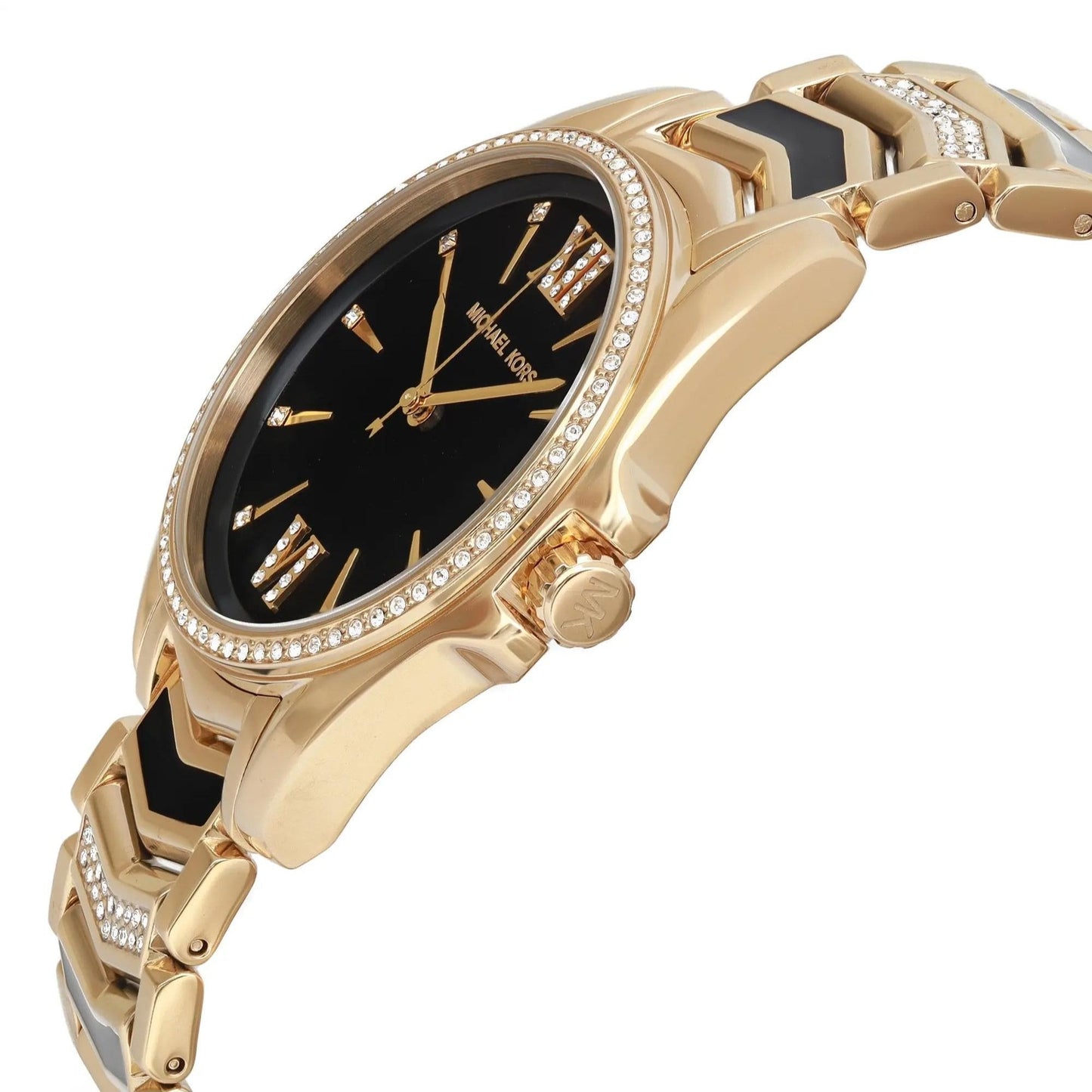 Michael Kors Whitney Quartz Black Dial Two Tone Steel Strap Watch For Women - MK6743