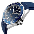 Tag Heuer Aquaracer Quartz Blue Dial Blue Rubber Strap Watch for Men - WAY101C.FT6153