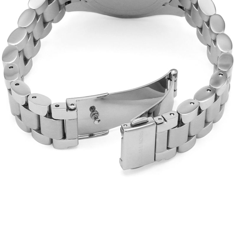 Michael Kors Bradshaw Chronograph Silver Dial Silver Steel Strap Watch for Women - MK6174