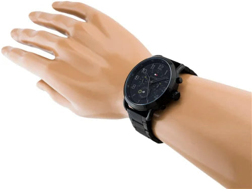 Tommy Hilfiger Briggs Black Dial Black Steel Strap Watch for Men - 1791423