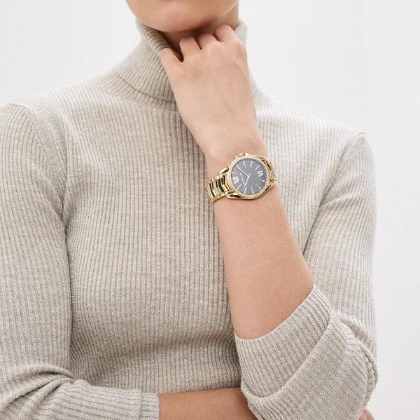 Michael Kors Whitney Quartz Black Dial Two Tone Steel Strap Watch For Women - MK6743