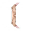 Michael Kors Mini Lennox Three-Hand Rose Gold Dial Pink Silicone Strap Watch For Women - MK7282