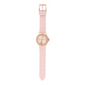 Michael Kors Mini Lennox Three-Hand Rose Gold Dial Pink Silicone Strap Watch For Women - MK7282
