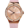 Michael Kors Mini Lennox Three-Hand Rose Gold Dial Pink Silicone Strap Watch For Women - MK7282