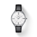 Tissot Bella Ora Round White Dial Black Leather Strap Watch For Women - T103.210.16.018.00