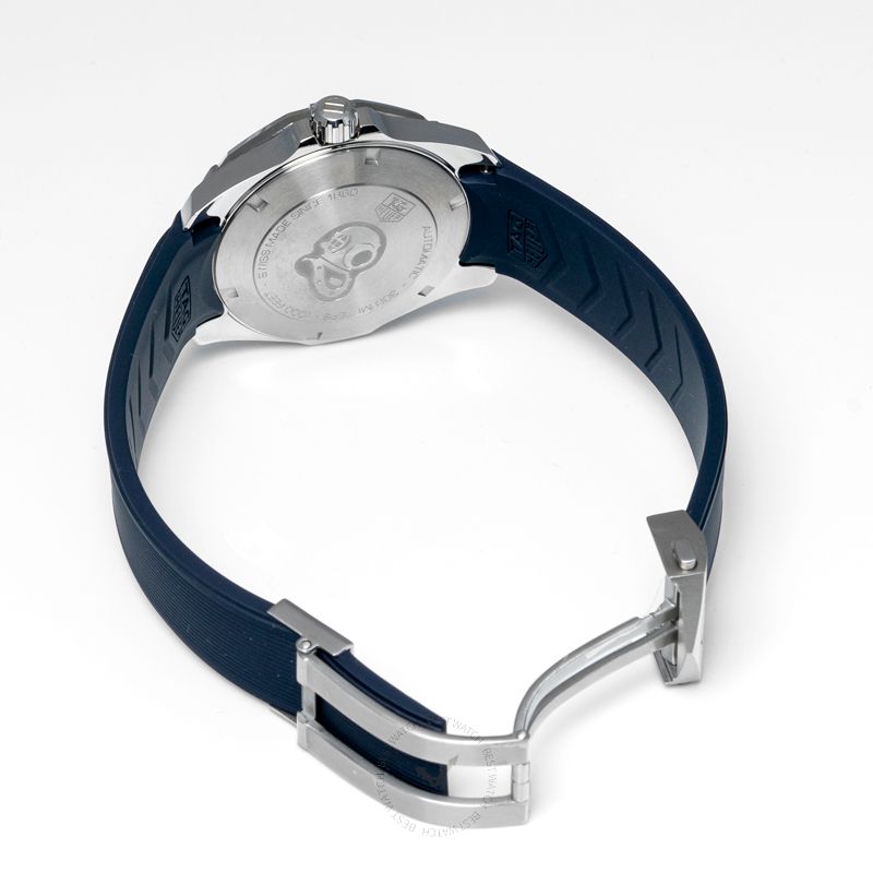 Tag Heuer Aquaracer Calibre 5 Blue Dial Blue Silicone Strap Watch for Men - WAY211C.FT6155