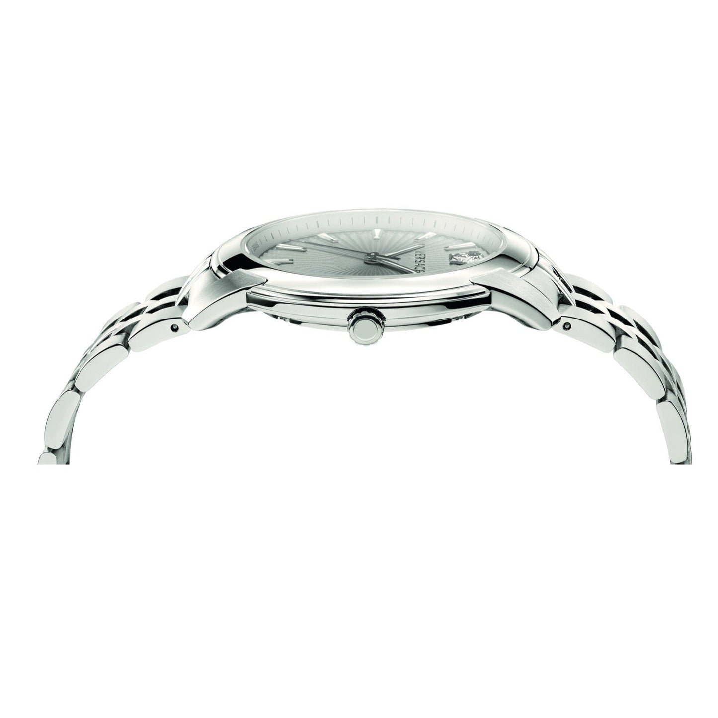 Versace V-Urban Light Blue Dial Silver Steel Strap Watch for Men - VELQ00419