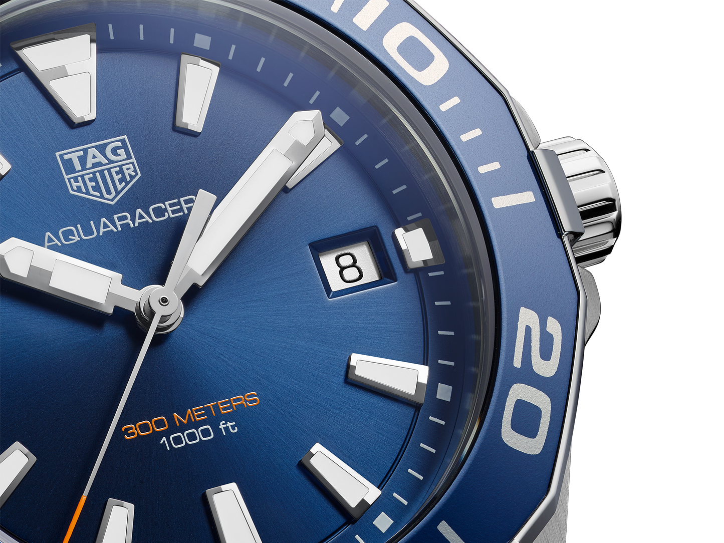 Tag Heuer Aquaracer Blue Dial Quartz Silver Steel Strap Watch for Men - WAY111C.BA0928