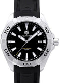 Tag Heuer Aquaracer Quartz Black Dial Black Rubber Strap Watch for Men - WBD1110.FT8021