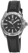 Tag Heuer Aquaracer Quartz Black Dial Black Rubber Strap Watch for Men - WBD1110.FT8021
