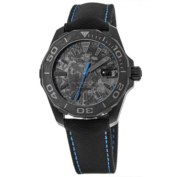 Tag Heuer Aquaracer Calibre 5 Black Nylon Strap Carbon Dial Watch for Men - WBD218C.FC6447