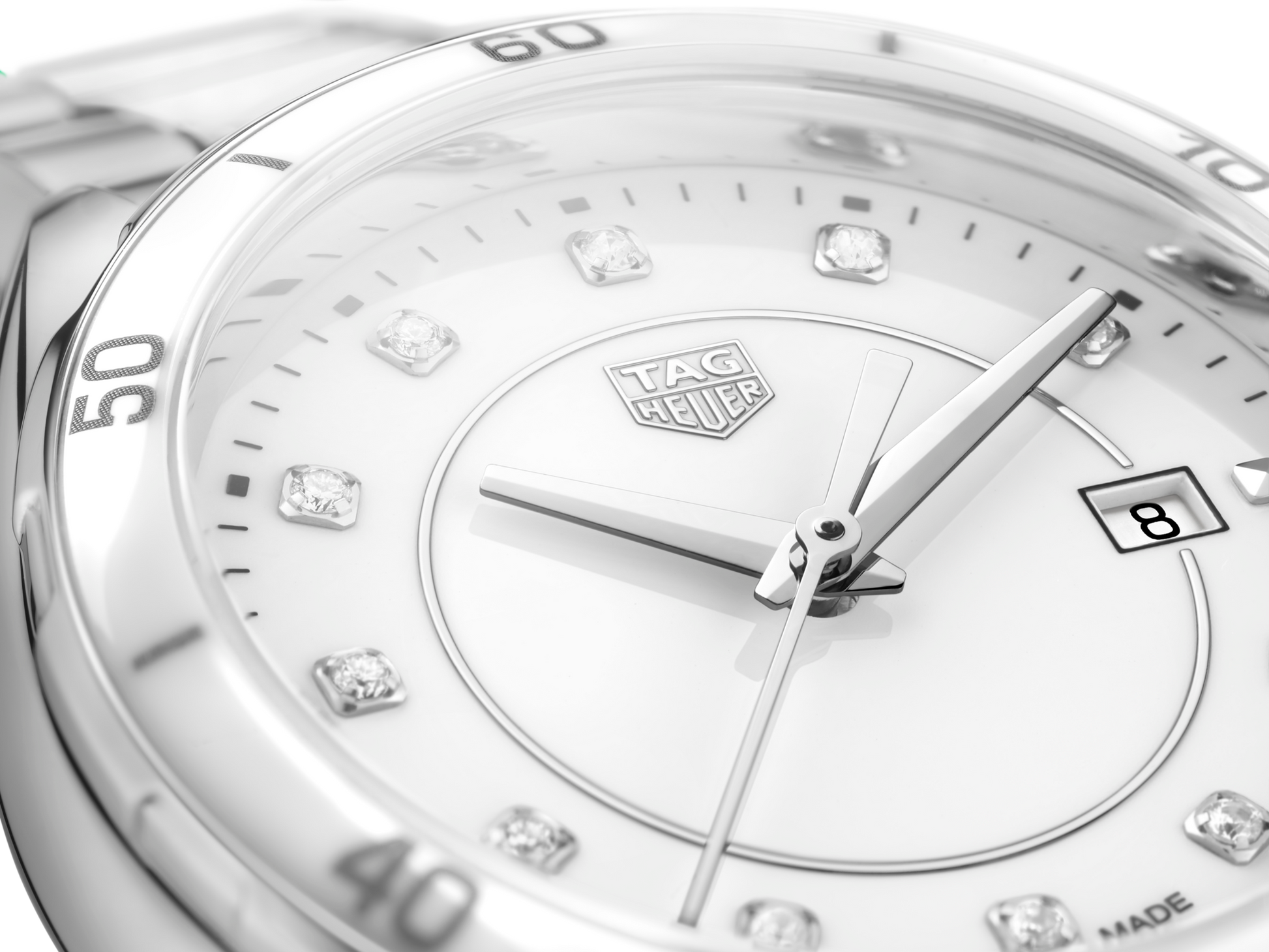 Tag Heuer Formula 1 Diamonds White Dial Two Tone Steel Strap Watch for Women - WBJ141AD.BA0974