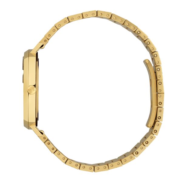 Gucci Grip Yellow Gold Dial Yellow Gold Steel Strap Unisex Watch - YA157403