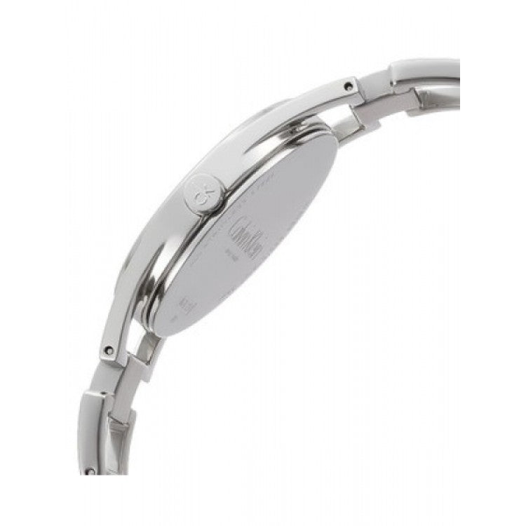 Calvin Klein Dainty Black Dial Silver Steel Strap Watch for Women - K7L23141