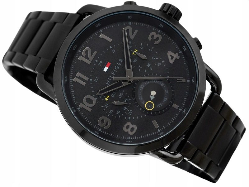 Tommy Hilfiger Briggs Black Dial Black Steel Strap Watch for Men - 1791423