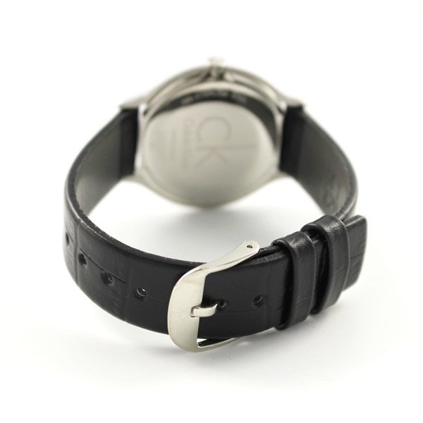 Calvin Klein Skirt Black Dial Black Leather Strap Watch for Women - K2U231C1