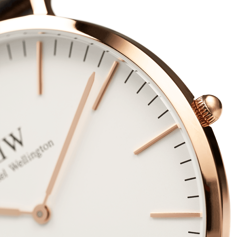 Daniel Wellington Classic Suffolk White Dial Brown Leather Strap Watch For Women - DW00100120