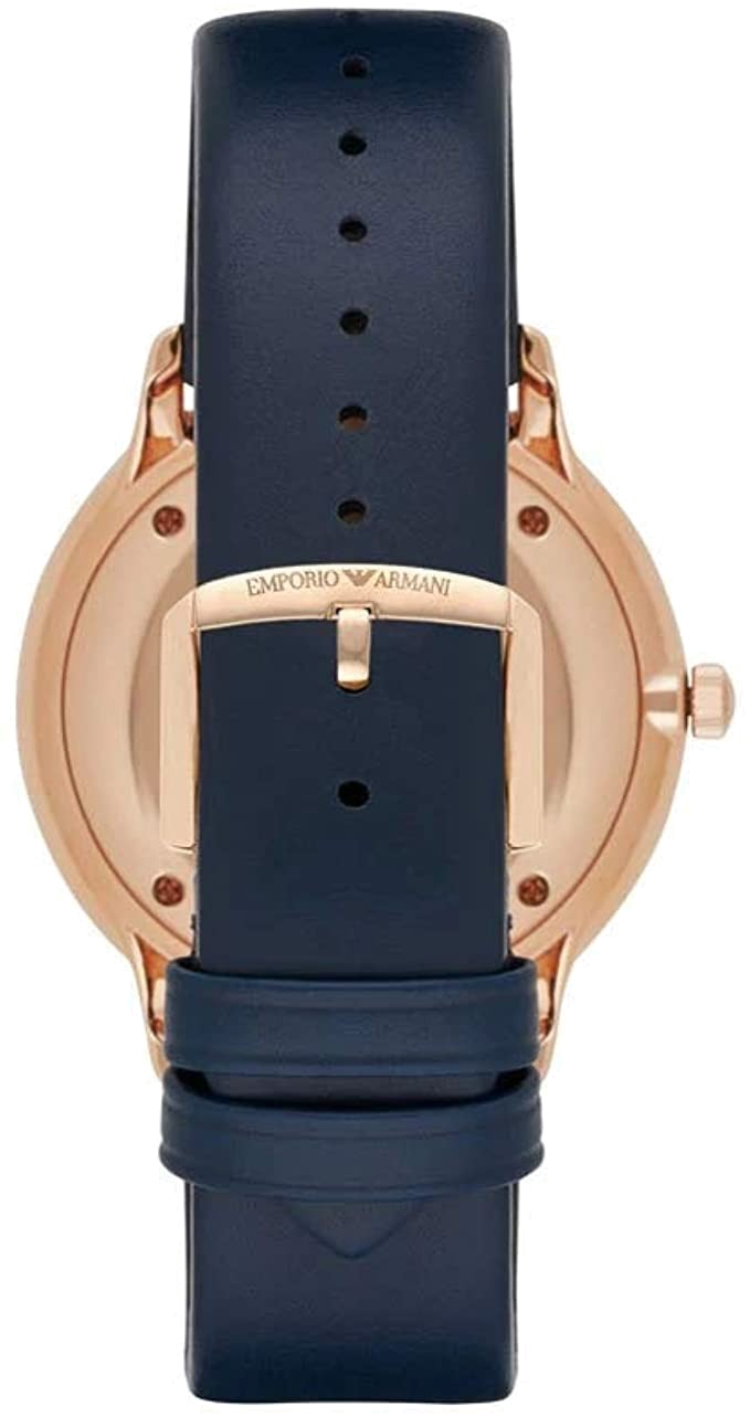 Emporio Armani Classic Quartz Blue Dial Blue Leather Strap Watch For Men - AR2071