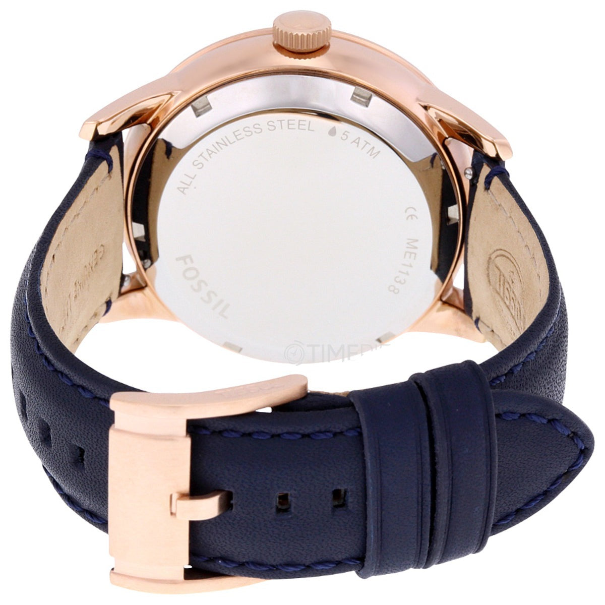 Fossil Townsman Twist Skeleton Blue Dial Blue Leather Strap Watch for Men - ME1138