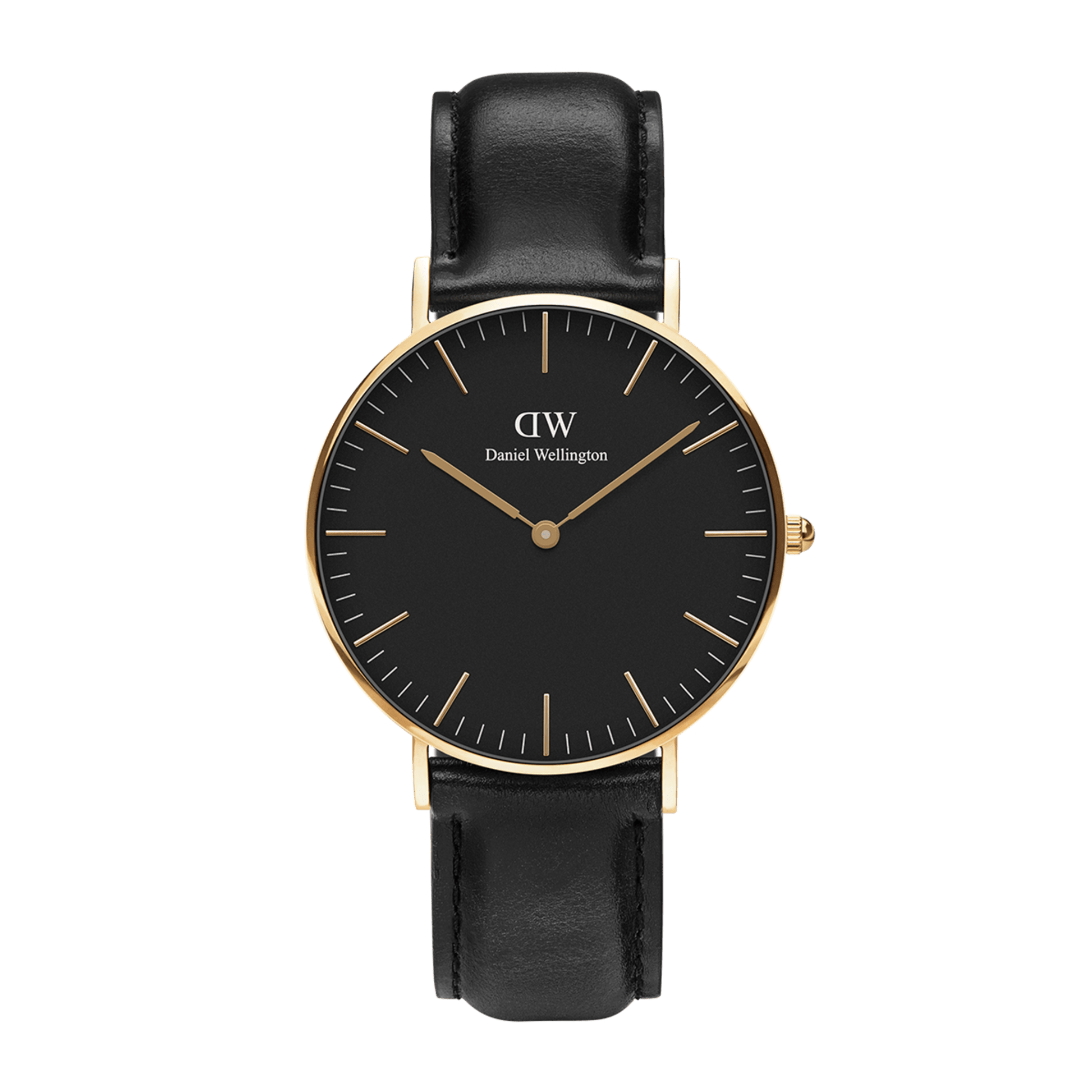 Daniel Wellington Classic Reading Black Dial Black Leather Strap Watch For Men - DW00100129