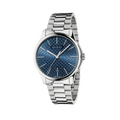 Gucci G Timeless Blue Dial Silver Steel Strap Watch For Men - YA126316