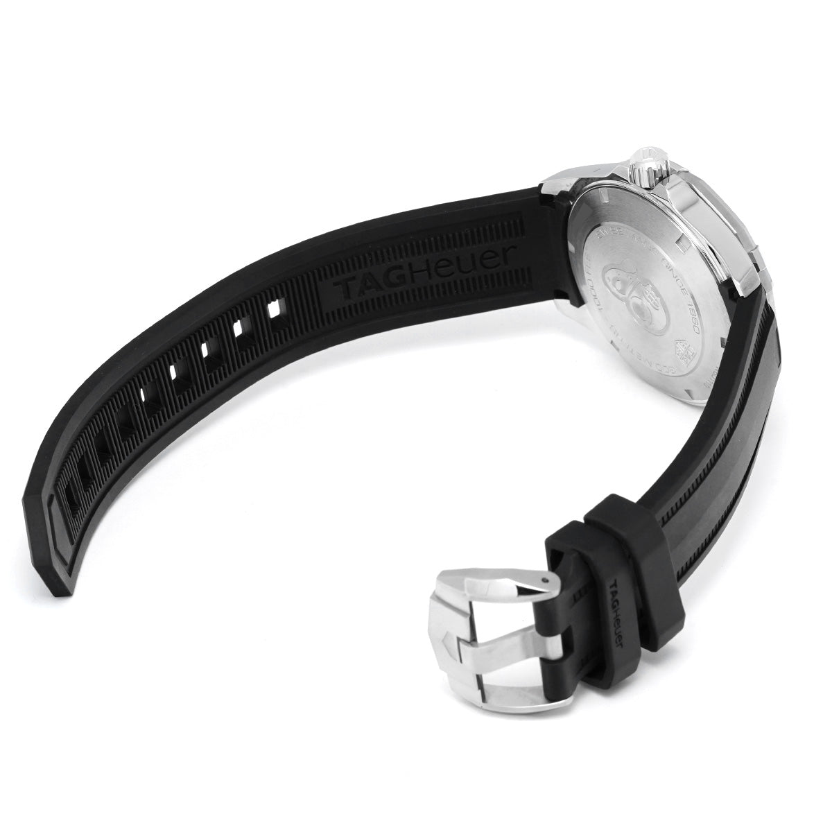 Tag Heuer Aquaracer Quartz Black Dial Black Rubber Strap Watch for Men - WBD1110.FT8021