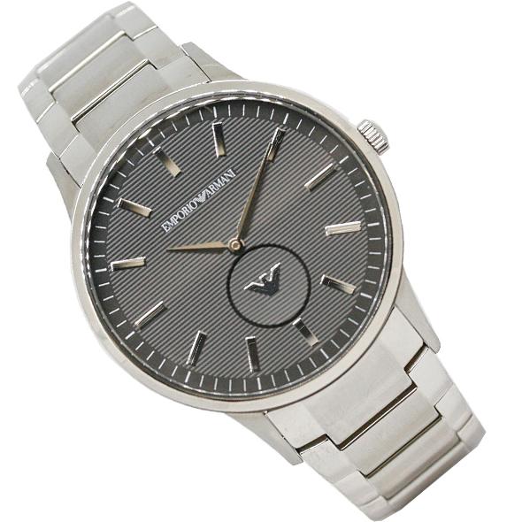 Emporio Armani Renato Quartz Black Dial Silver Steel Strap Watch For Men - AR11118