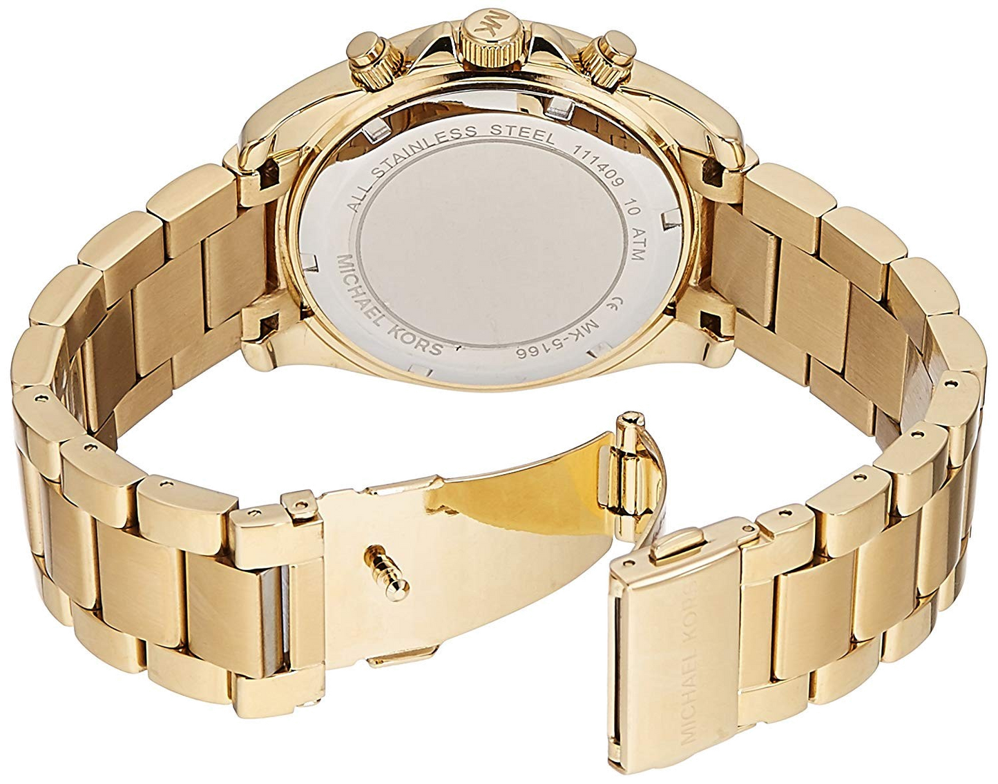 Michael Kors Runway Gold Dial Gold Steel Strap Watch for Women - MK5166