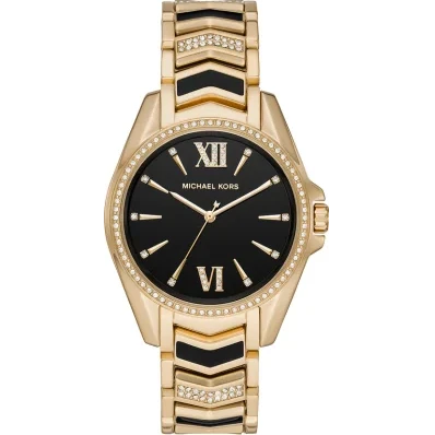 Michael Kors Whitney Quartz Black Dial Two Tone Steel Strap Watch For Women - MK6743