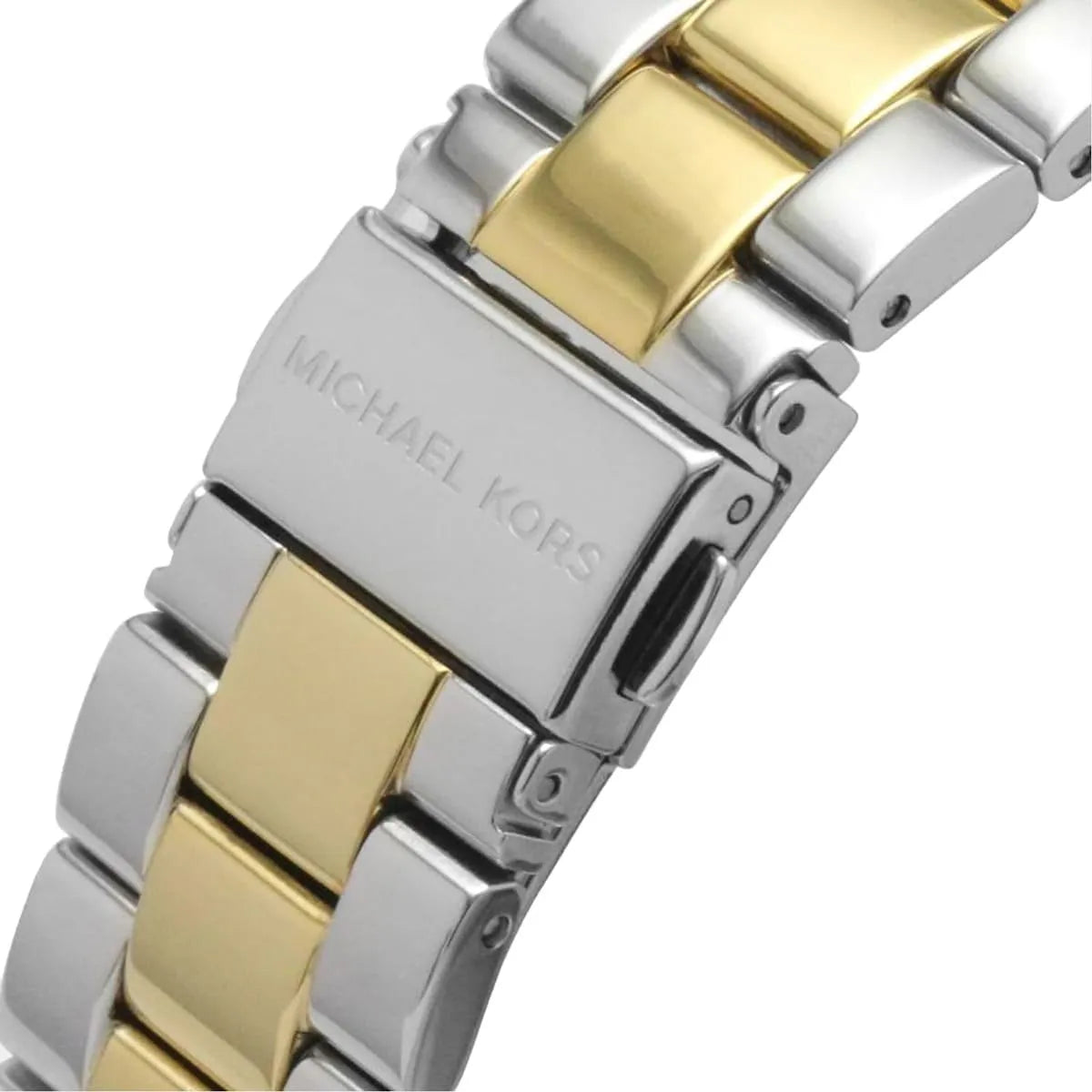 Michael Kors Lennox Three-Hand Gold Dial Two Tone Steel Strap Watch For Women - MK6988