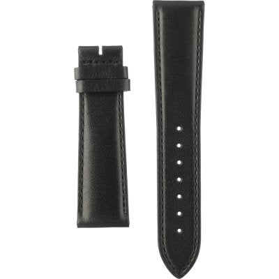 Movado Ultra Slim Black Dial Black Leather Strap Watch For Women - 0607095