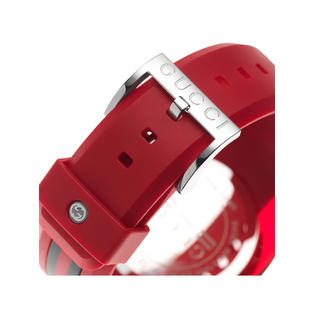 Gucci Sync XXL Quartz Red Dial Red Rubber Strap Unisex Watch - YA137103