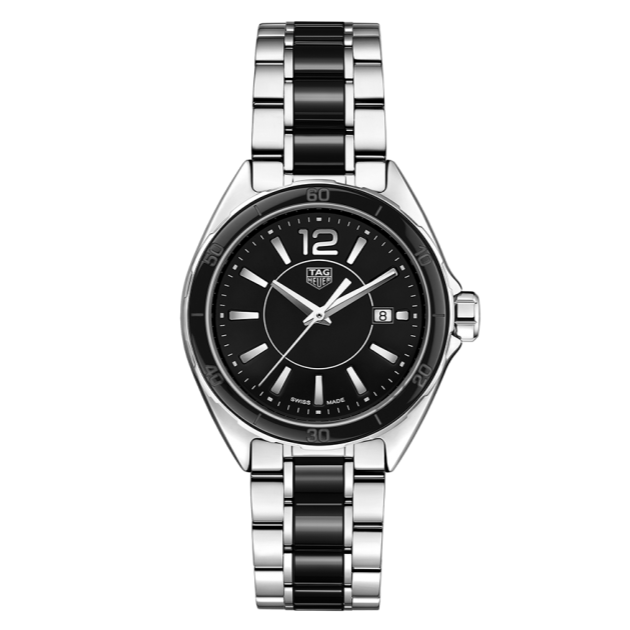 Tag Heuer Formula 1 Quartz Black Dial Two Tone Steel Strap Watch for Women - WBJ141AA.BA0973